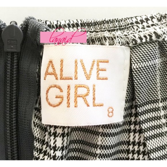 Alive Girl Open Back Plaid Cut-Out Pinafore Dress - Picture 5 of 8